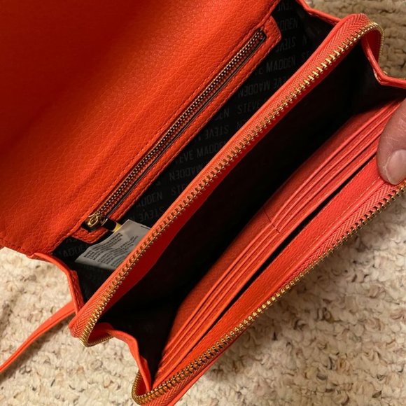 NWT Steve Madden Beautiful Coral Crossbody Purse - Picture 4 of 9